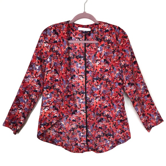 NWOT Lush Colorful Abstract Open Front Blazer - Picture 2 of 7